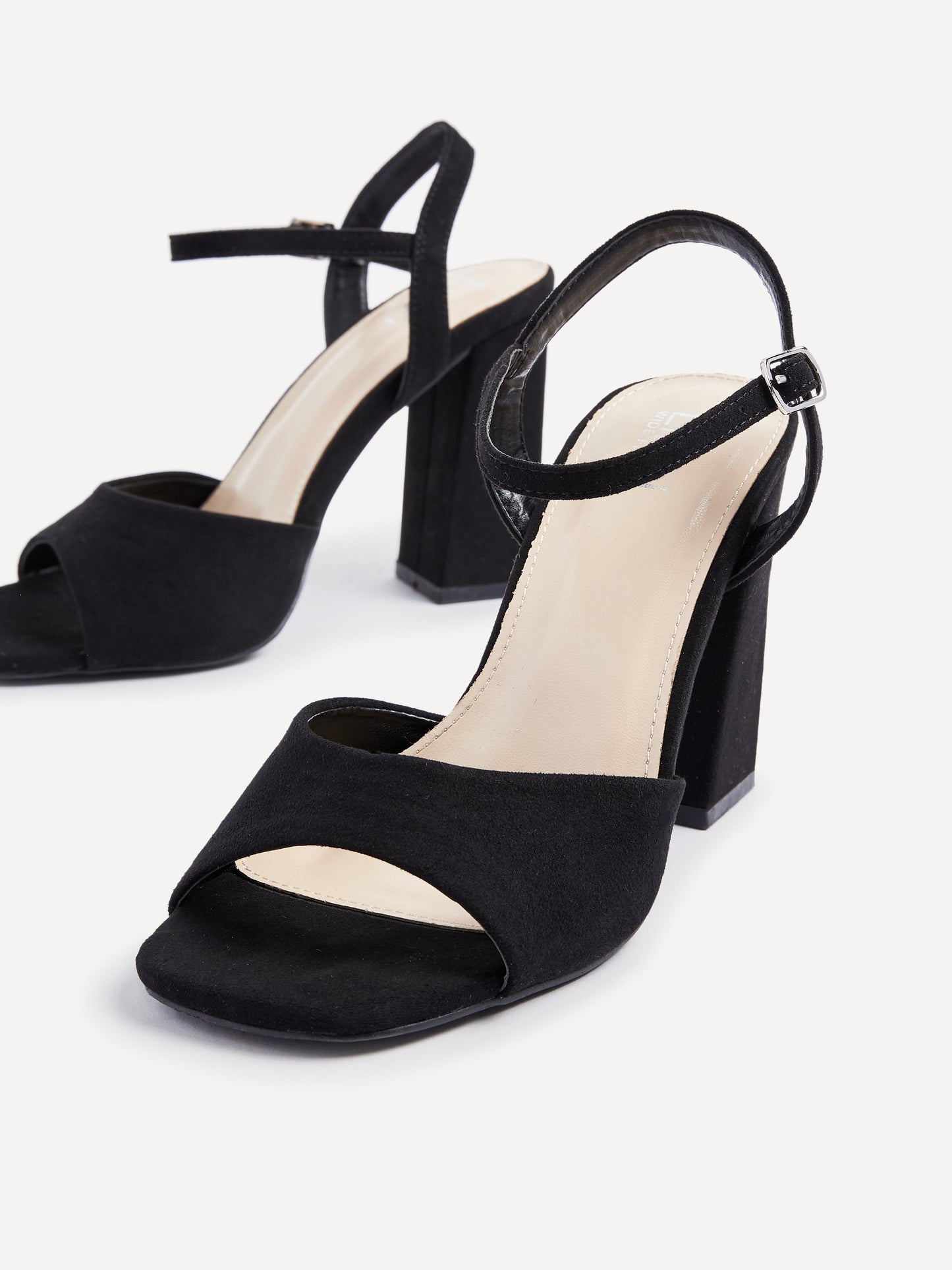 Monroe Wide Fit Black Block Heels