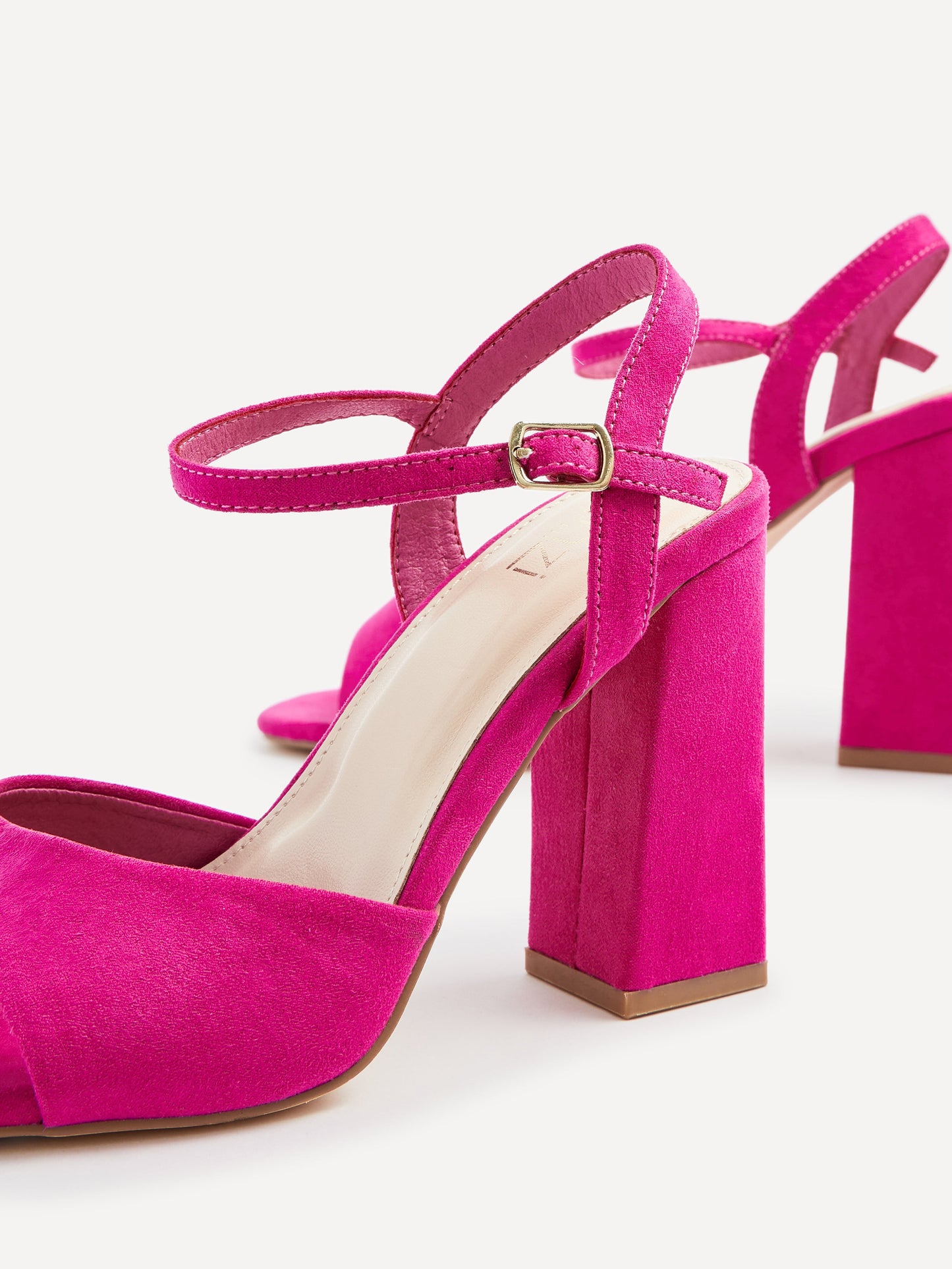 Monroe Wide Fit Fuchsia Block Heels