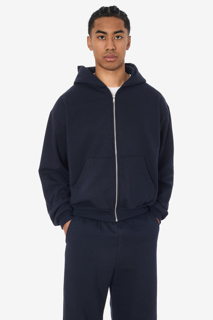 MWF10 - 10 oz. Mid-weight Poly Cotton Fleece Waist Length Zip-Up Hoodie