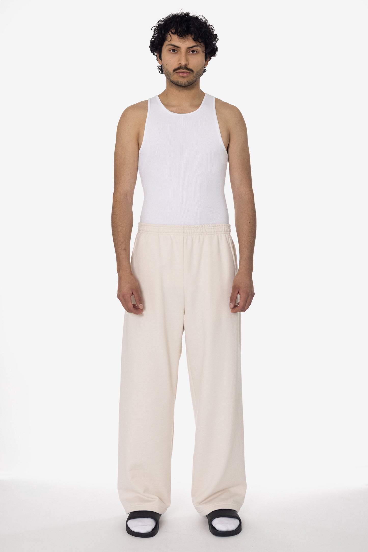 MWF1045 - 10 oz. Mid-Weight Poly Cotton Fleece Wide Open Bottom Sweatpant