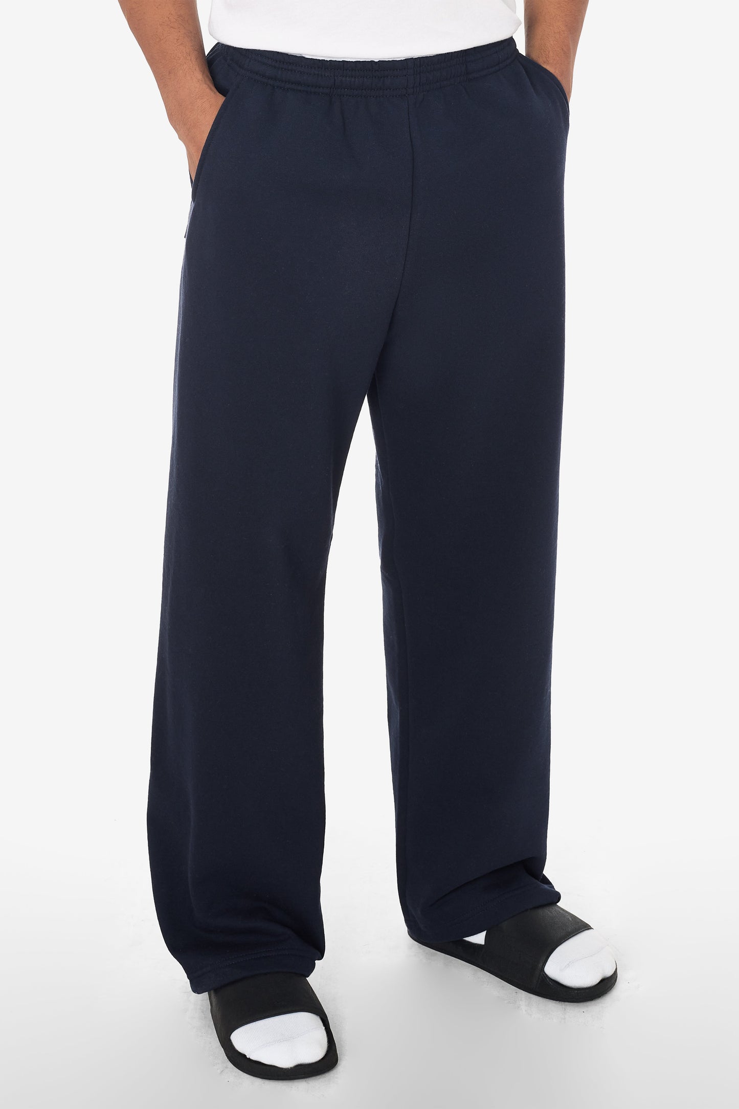 MWF1045 - 10 oz. Mid-Weight Poly Cotton Fleece Wide Open Bottom Sweatpant
