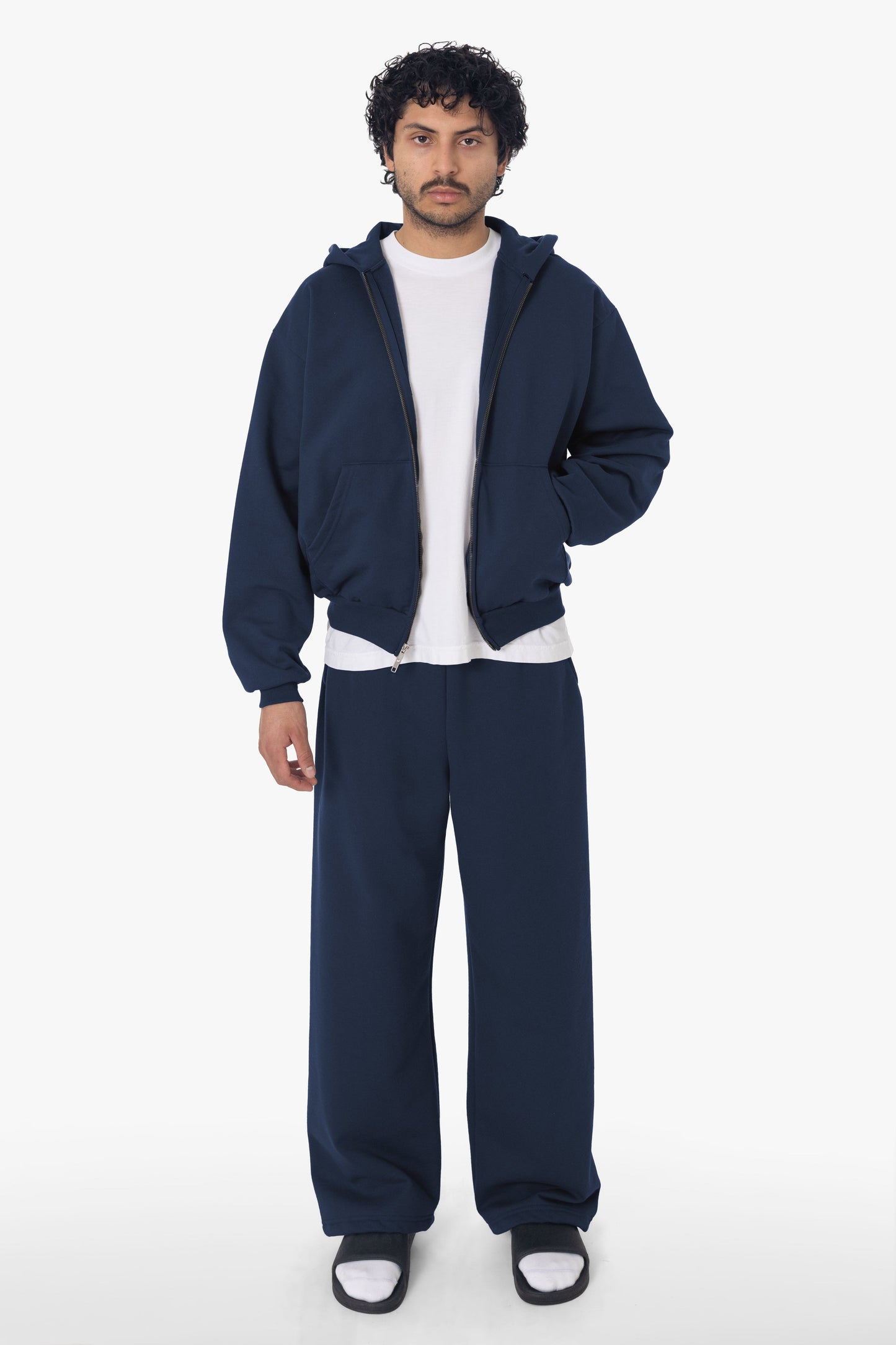 MWF1045 - 10 oz. Mid-Weight Poly Cotton Fleece Wide Open Bottom Sweatpant