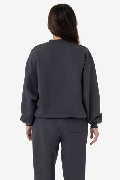 MWF1047 Unisex - 10 oz. Mid-weight Poly Cotton Fleece Wide Crewneck