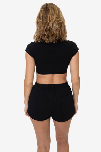 MWF314 - 10 oz. Mid-Weight Poly Cotton Fleece Short Shorts