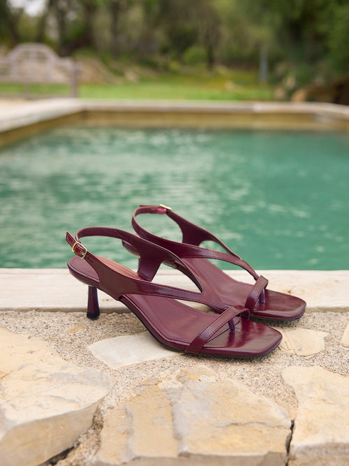 Myth Burgundy Heeled Sandals