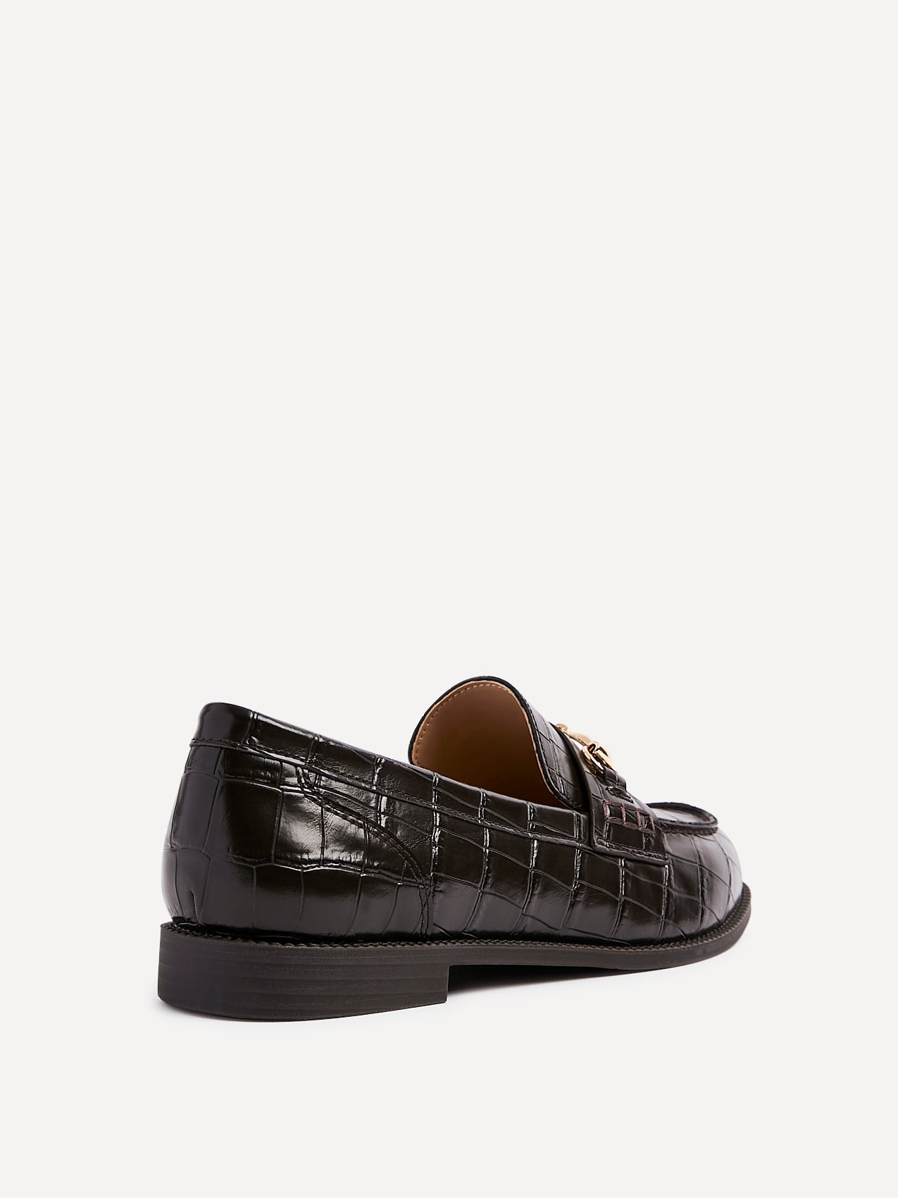 Maison Brown Faux Croc Patent Leather Loafers