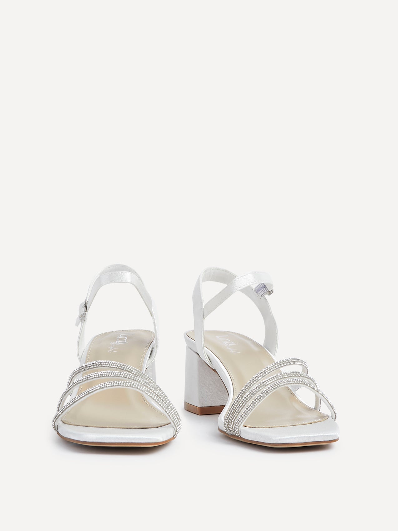 Mariah Wide Fit Bridal Ivory Diamante Heels