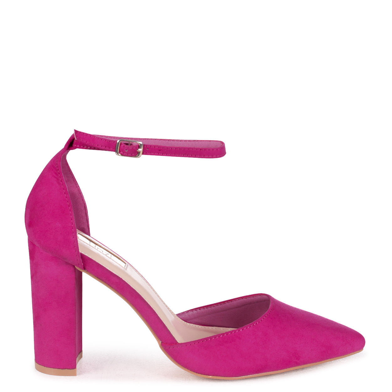 Marlie Pink Faux Suede Court Heels