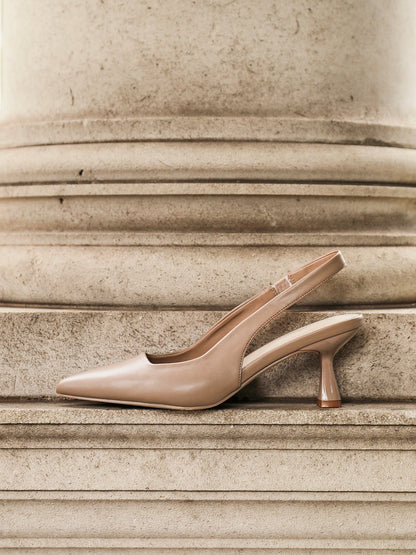 Presley Mocha Faux Leather Court Heels