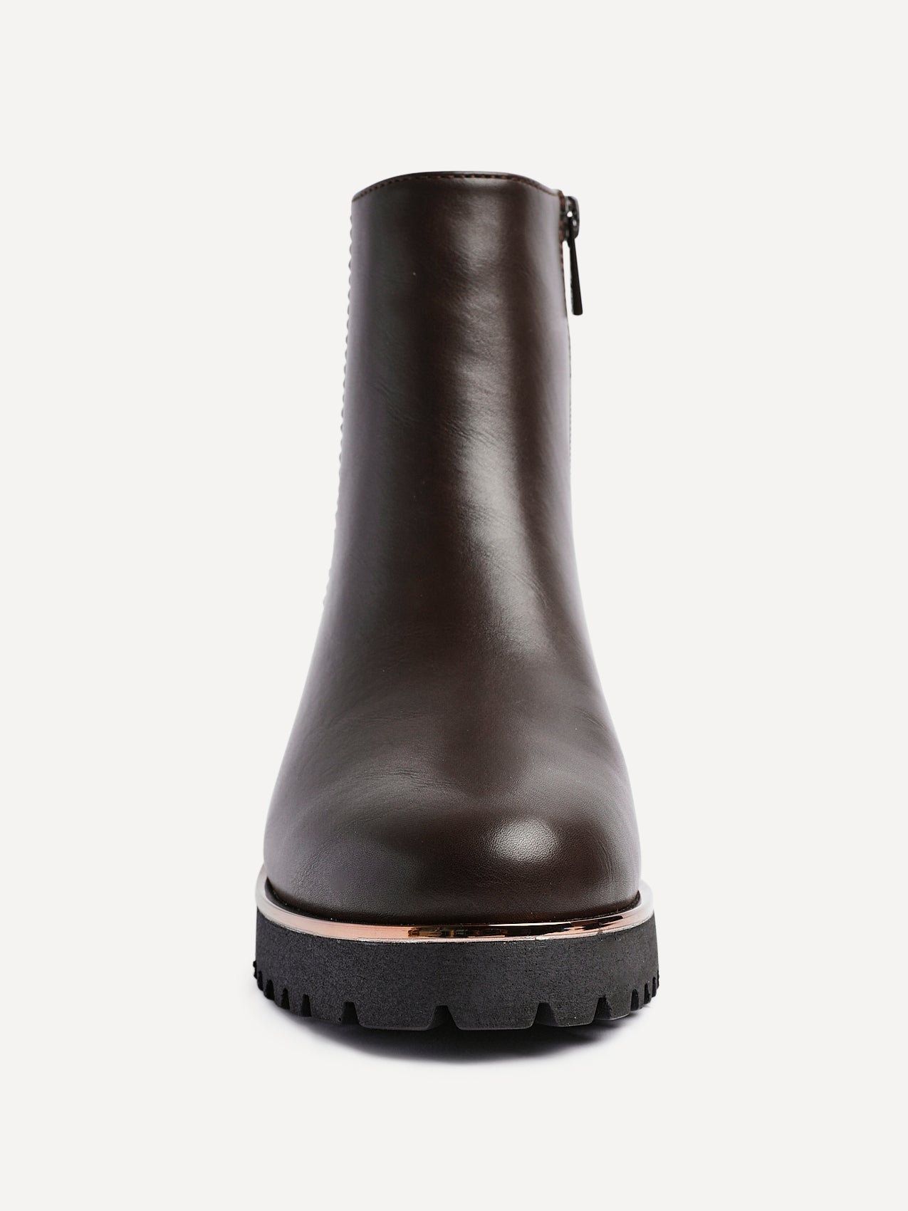 Navigate Brown Croc Wedge Ankle Boots