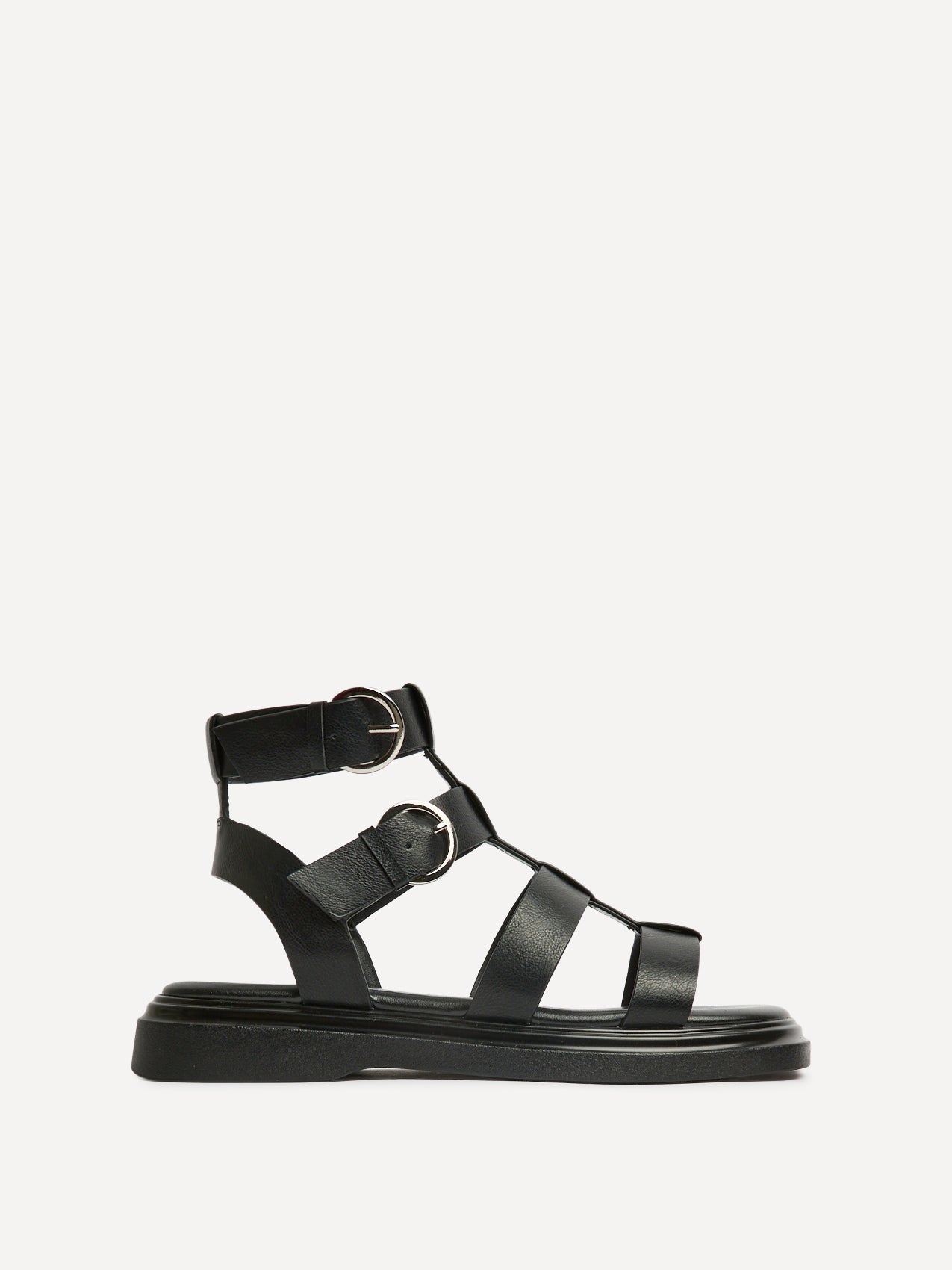 Naya Black Gladiator Style Sandals