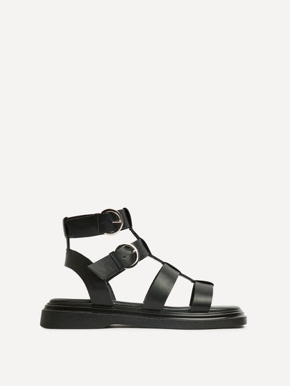 Naya Black Gladiator Style Sandals