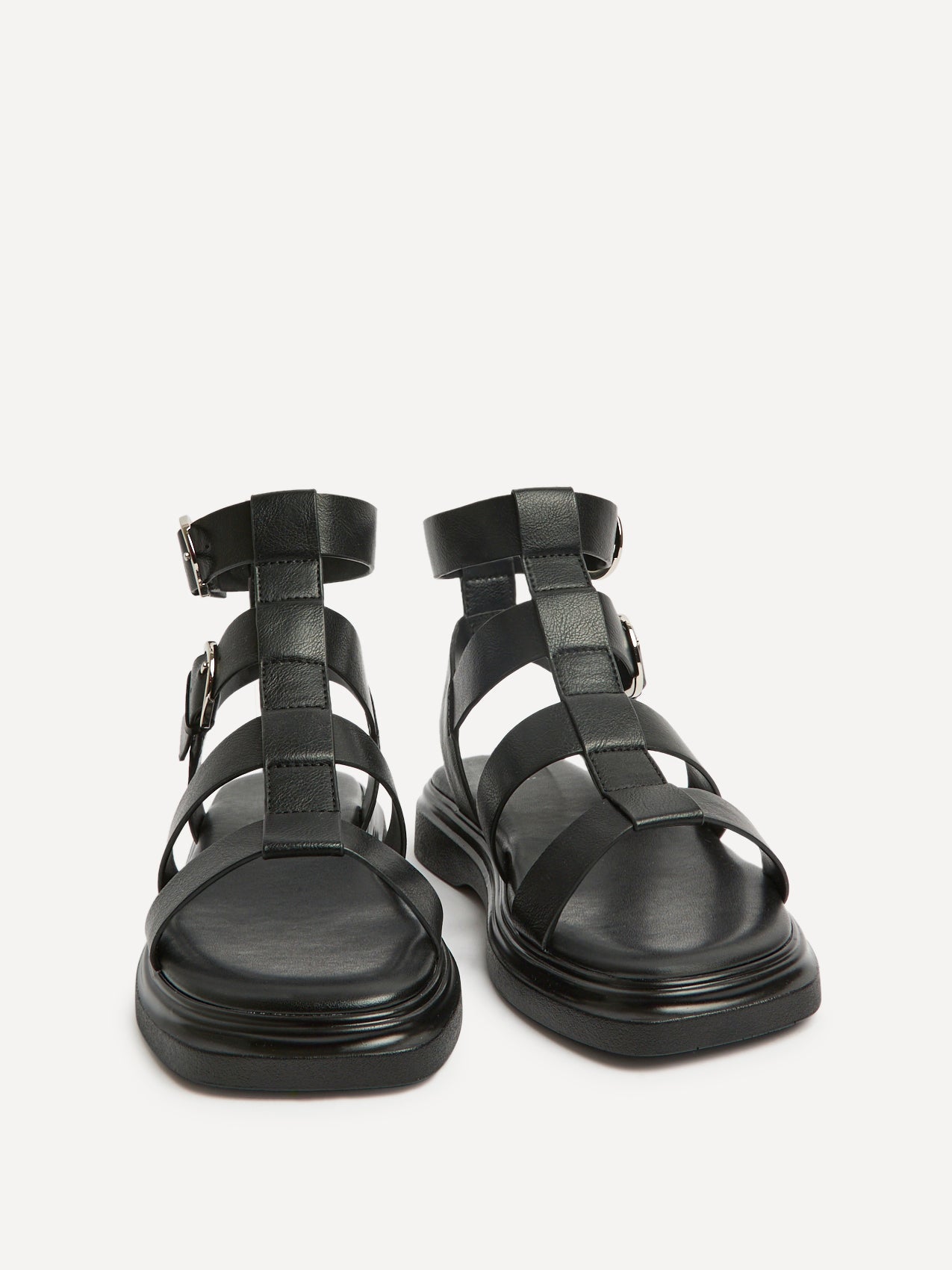 Naya Black Gladiator Style Sandals