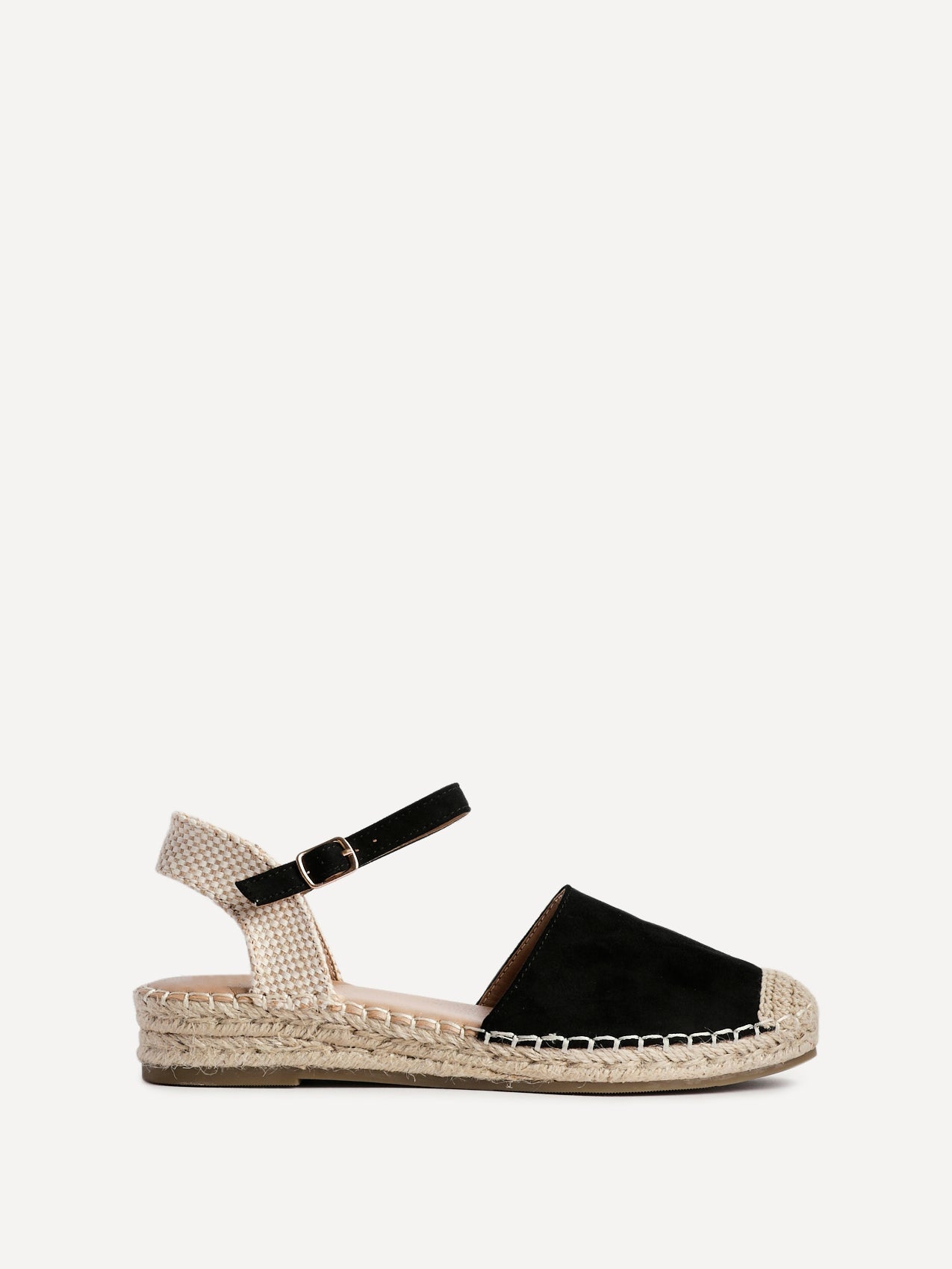 Neroli Black Closed Toe Espadrille Sandals