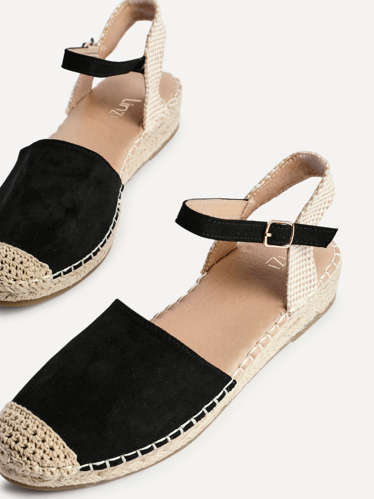 Neroli Black Closed Toe Espadrille Sandals