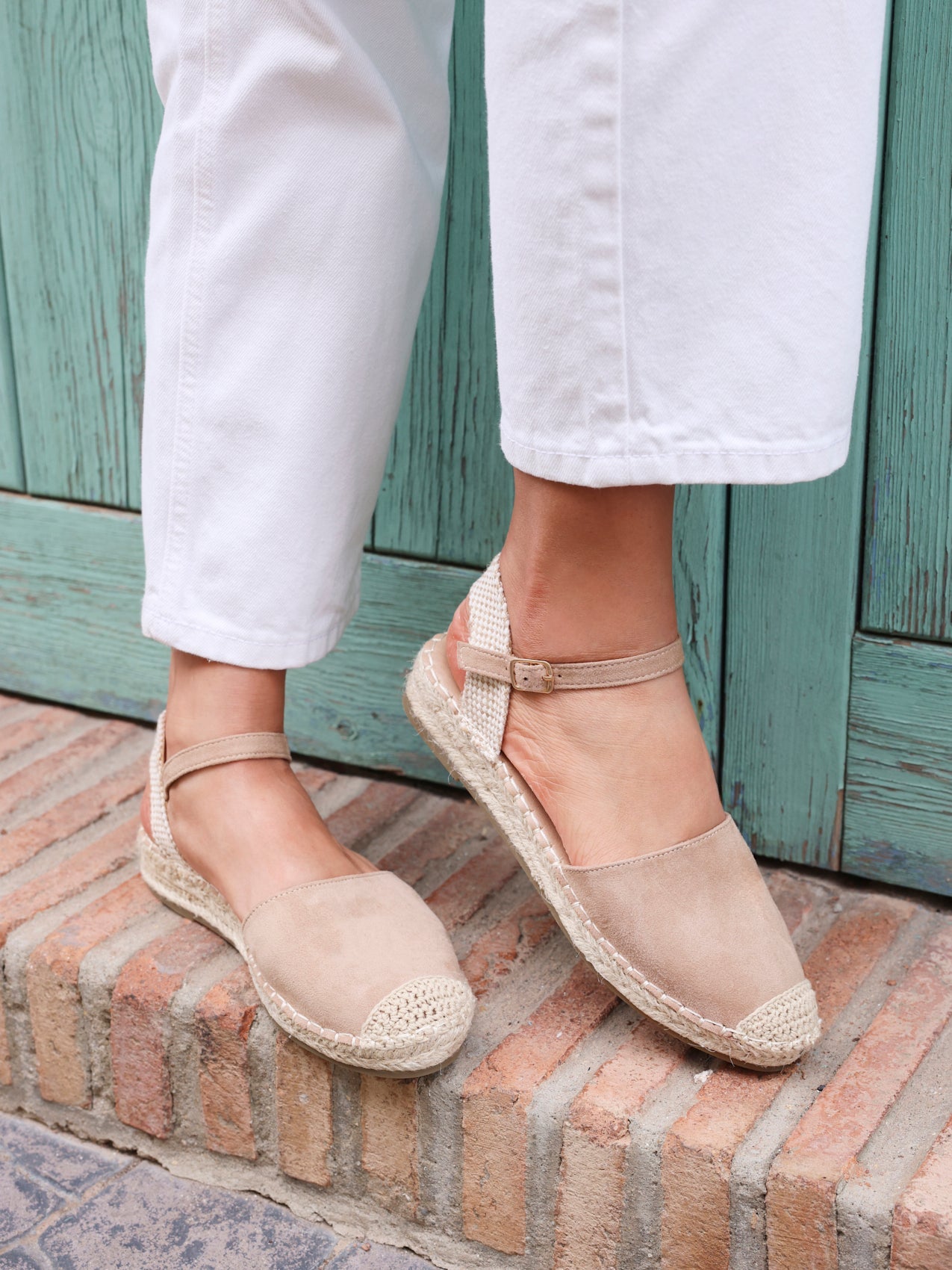 Neroli Taupe Closed Toe Espadrille Sandals