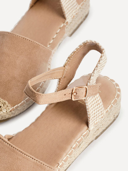 Neroli Taupe Closed Toe Espadrille Sandals