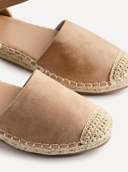 Neroli Taupe Closed Toe Espadrille Sandals