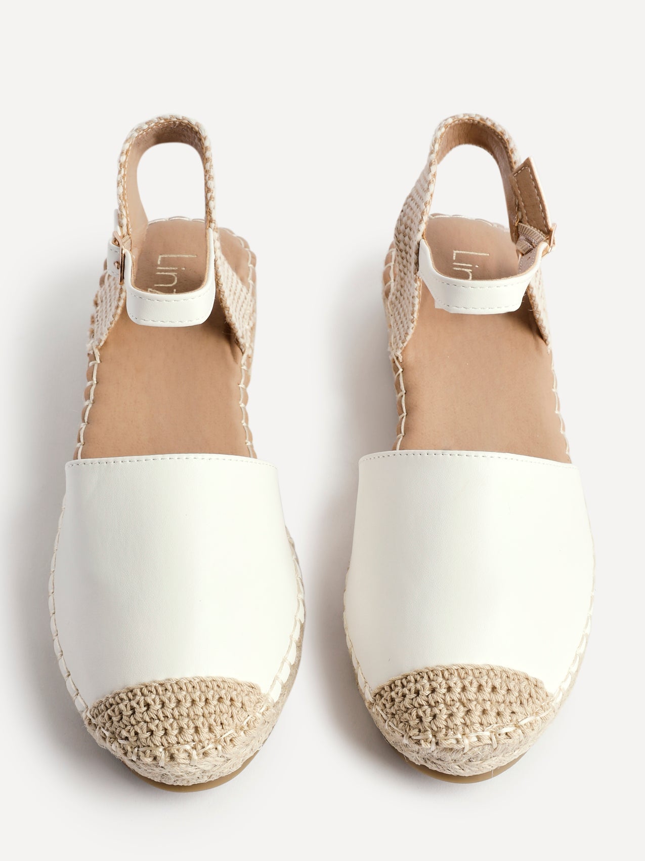 Neroli White Closed Toe Espadrille Sandals
