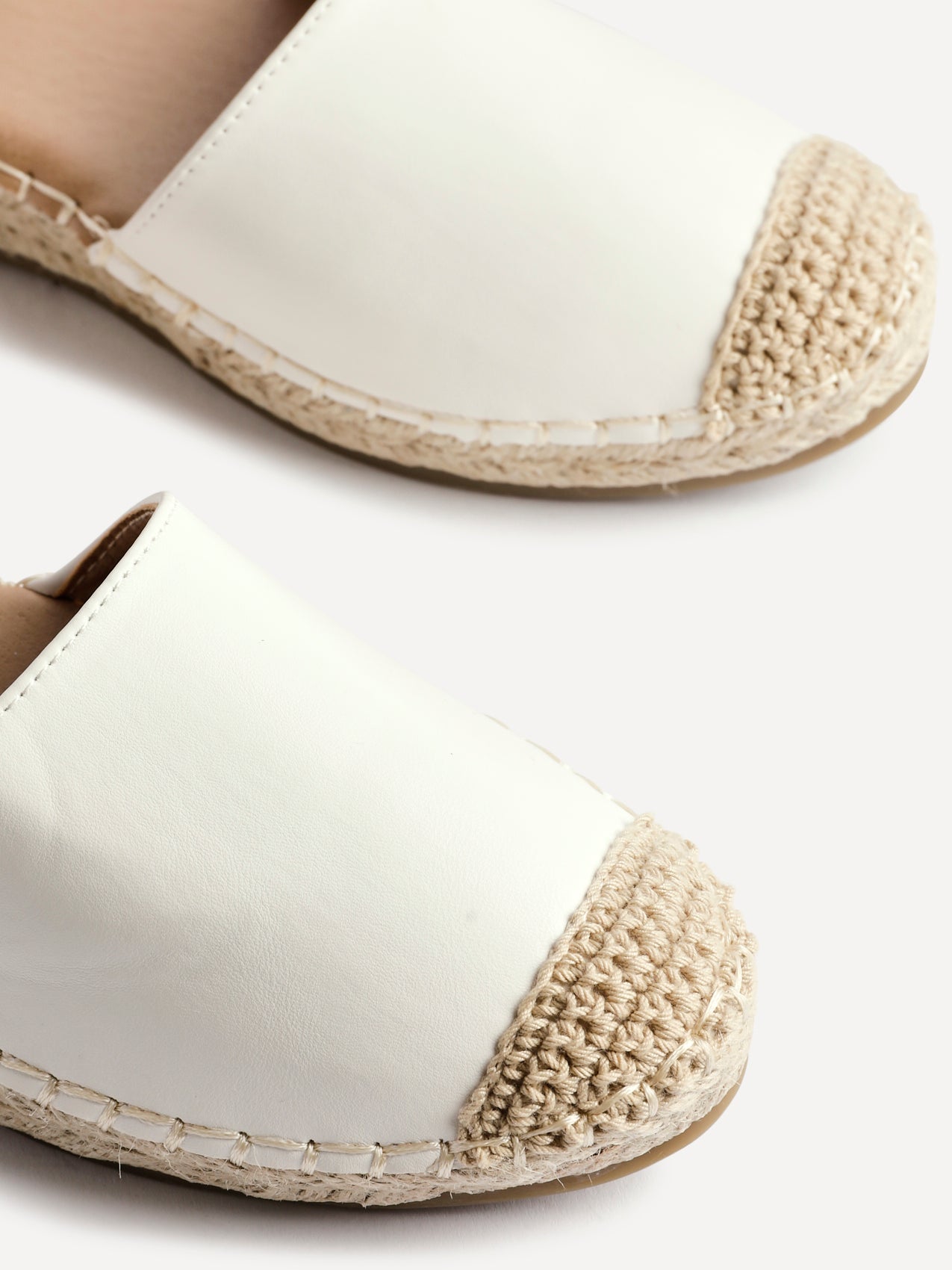 Neroli White Closed Toe Espadrille Sandals