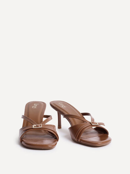 News Tan Mule Heels