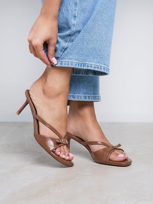 News Tan Mule Heels