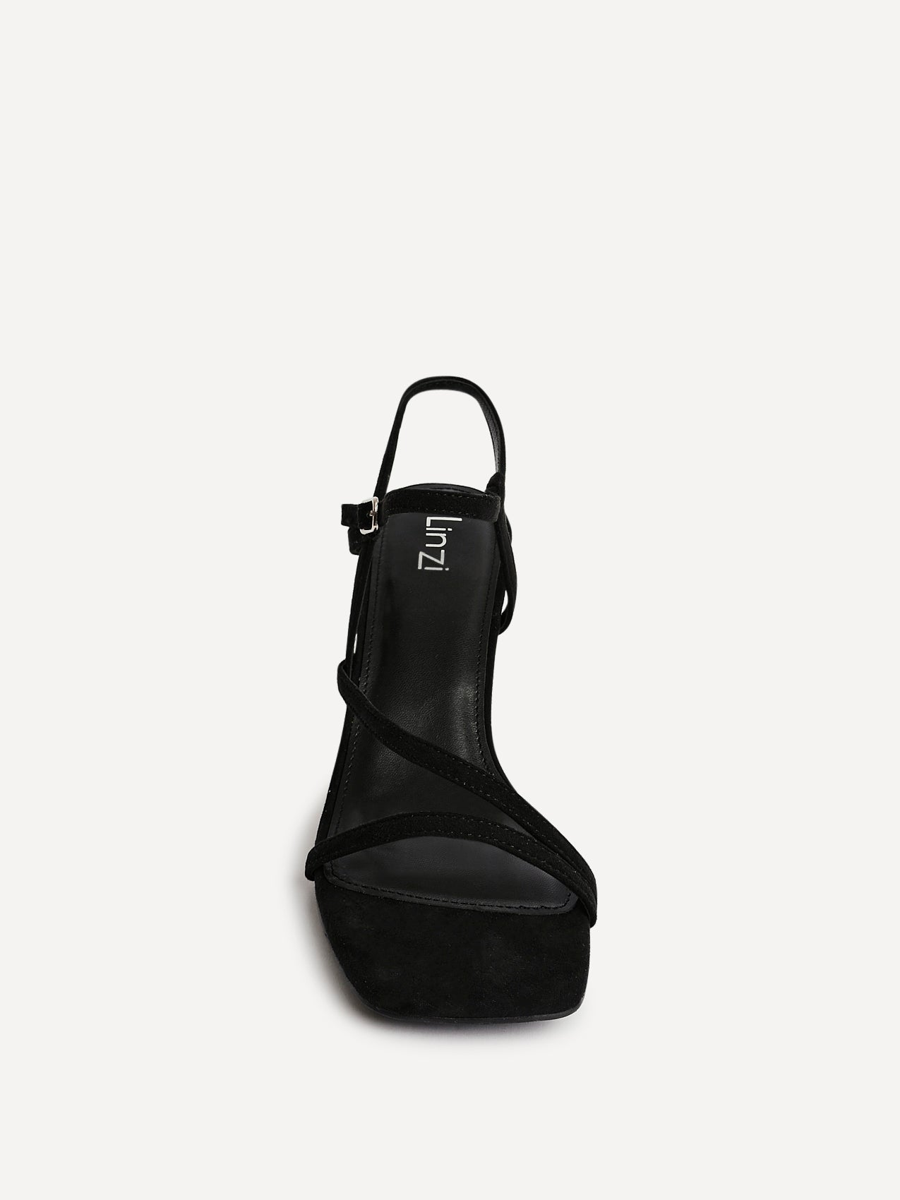Nicole Black Faux Suede Strappy Heels