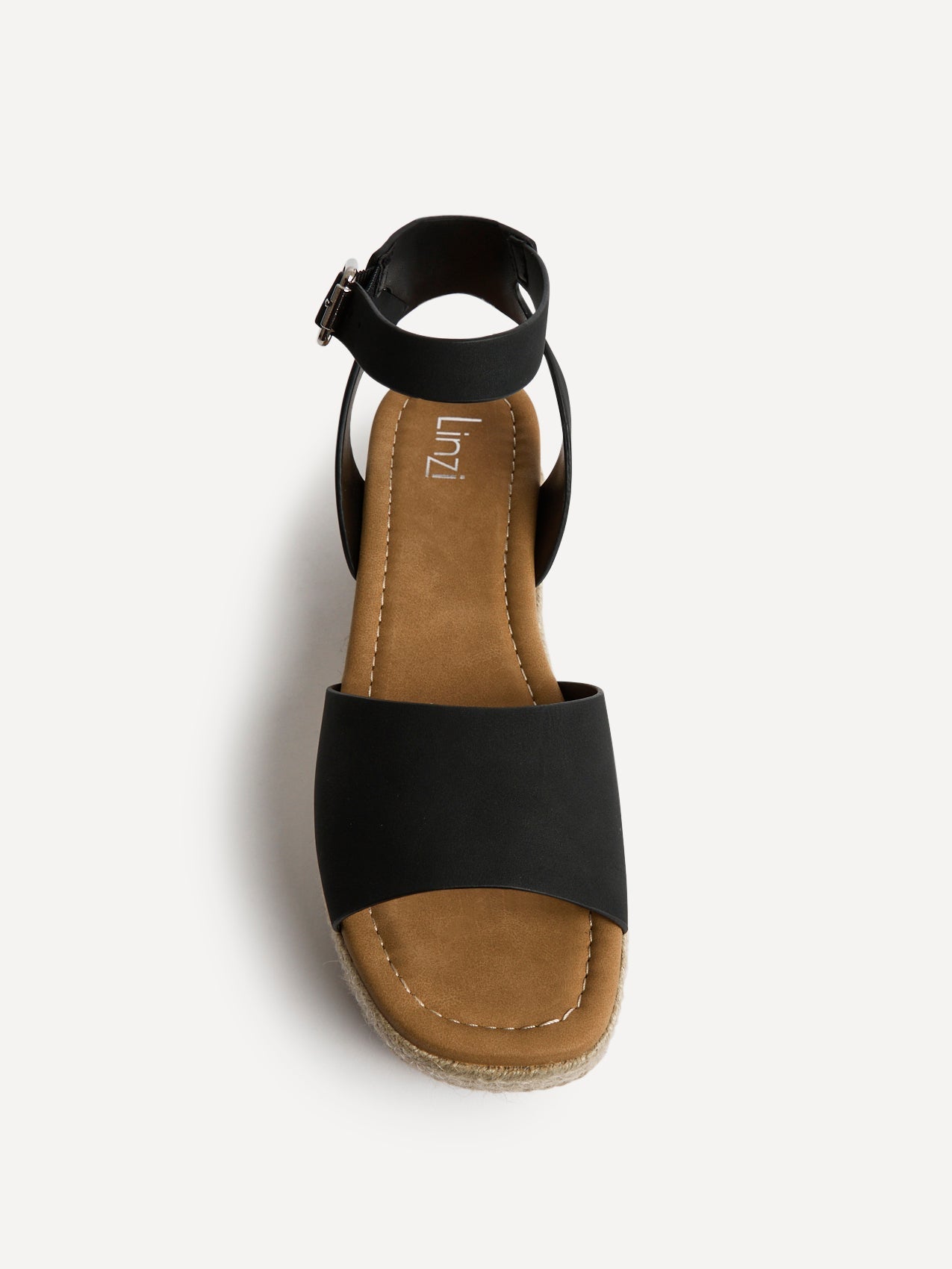 Nirvana Black Nubuck Flatform Sandals