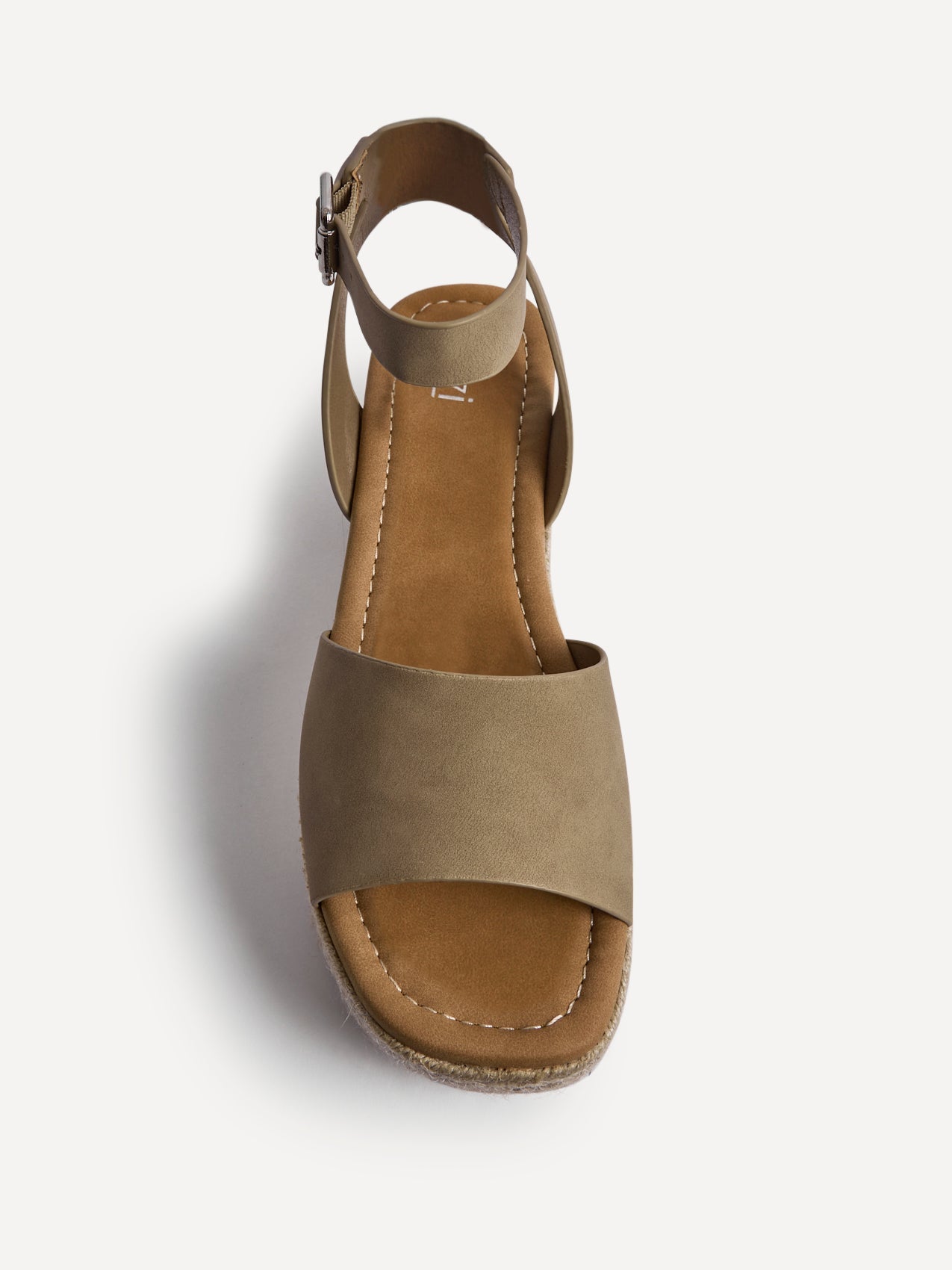 Nirvana Taupe Nubuck Flatform Sandals