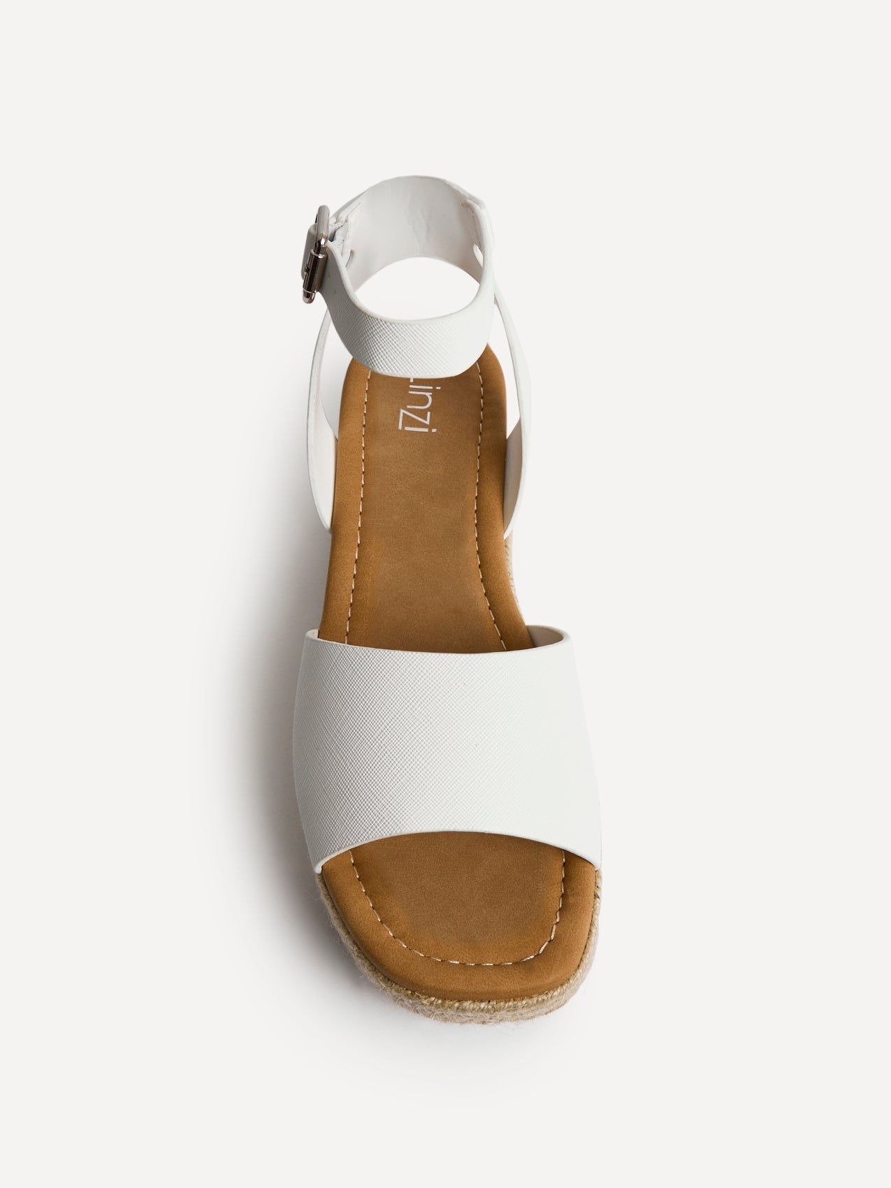Nirvana White Nubuck Flatform Sandals