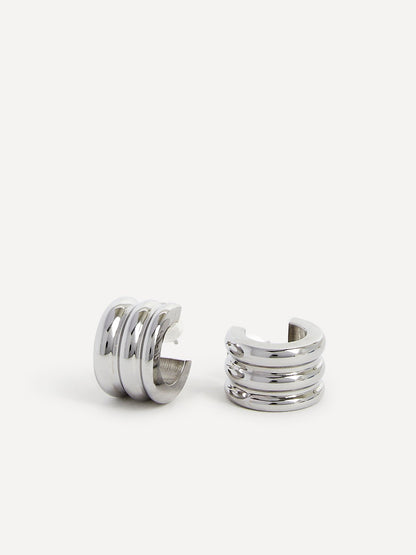 Noa Small Silver Hoop Earrings