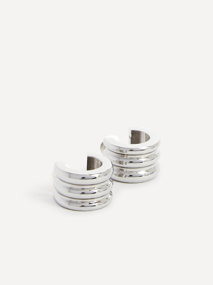 Noa Small Silver Hoop Earrings