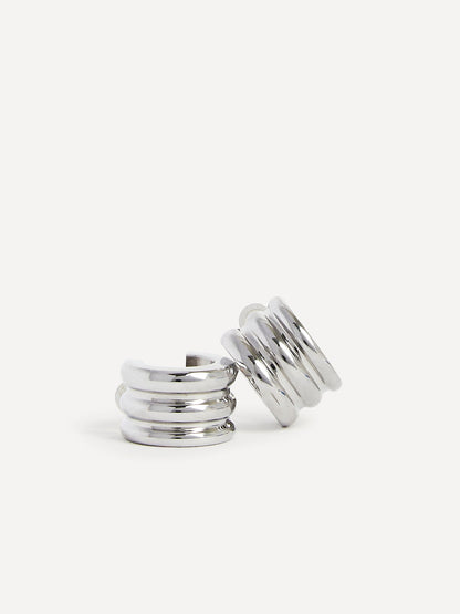 Noa Small Silver Hoop Earrings
