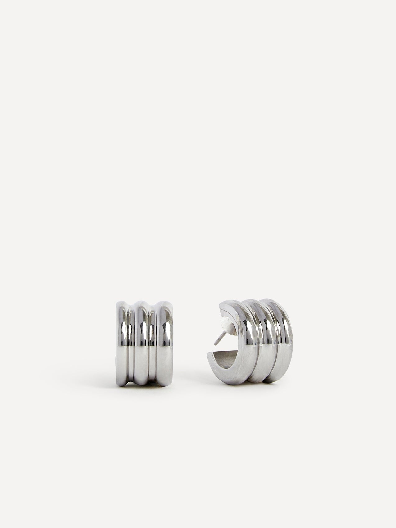 Noa Small Silver Hoop Earrings