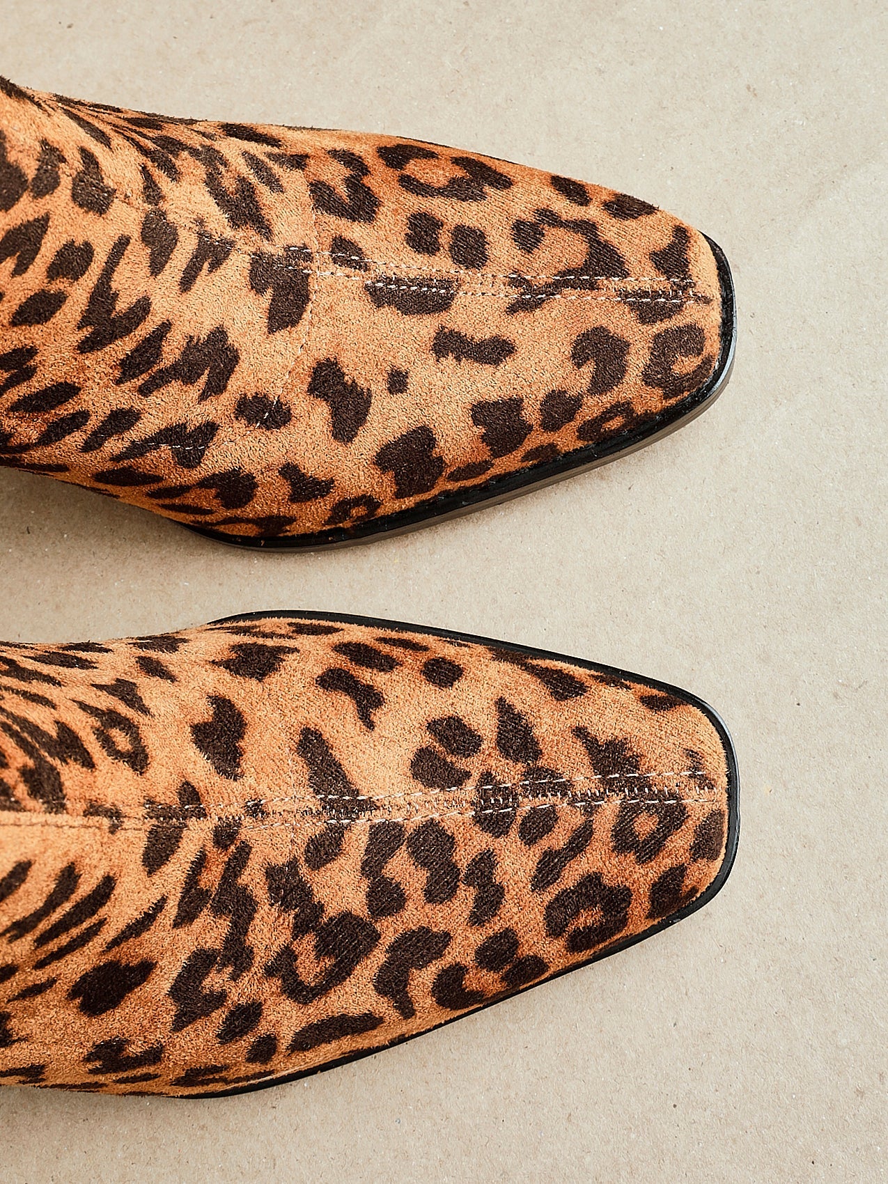 Noelle Leopard Heeled Sock Boots