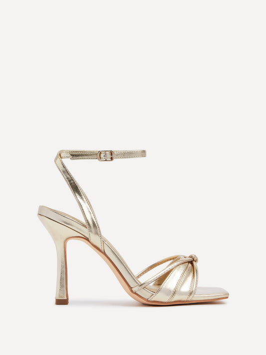 Nola Gold Knotted Heels
