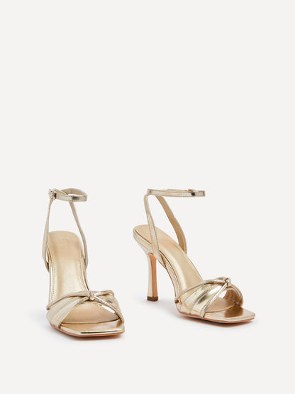 Nola Gold Knotted Heels