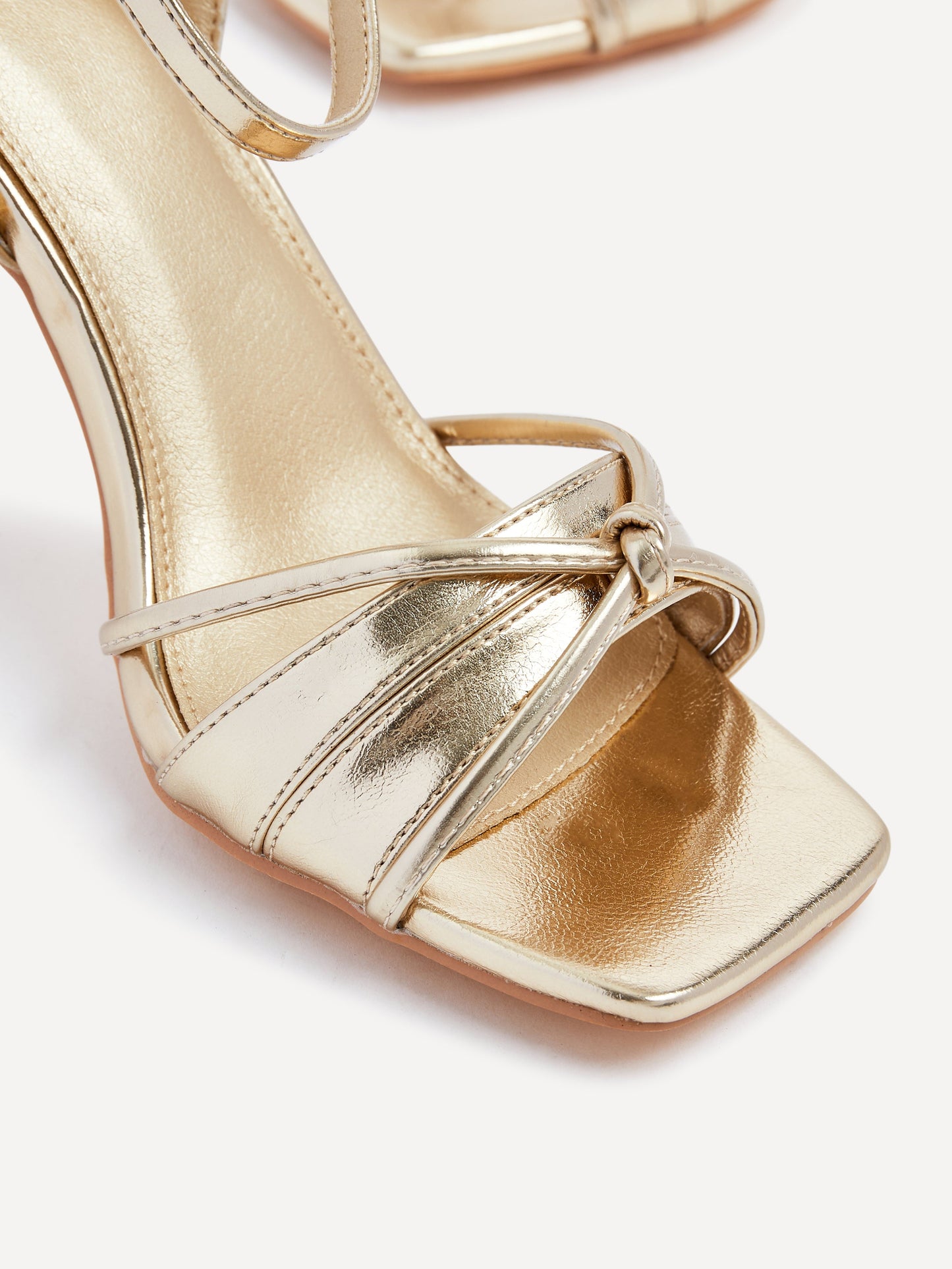 Nola Gold Knotted Heels