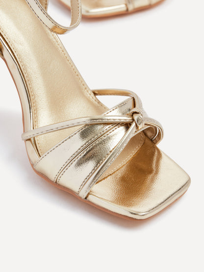 Nola Gold Knotted Heels