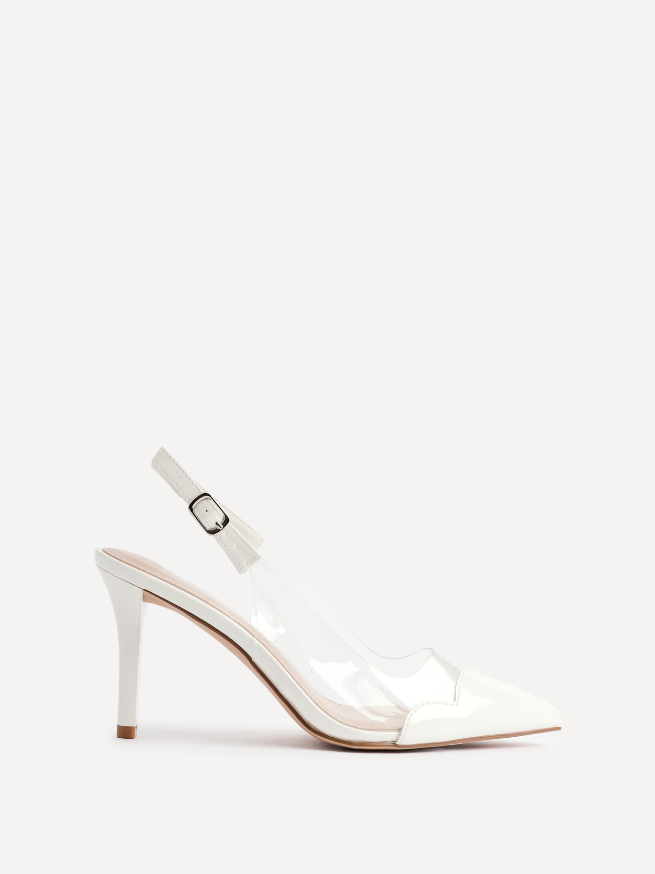 Nolita White Perspex Court Heels