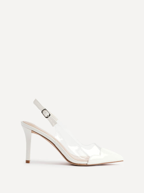 Nolita White Perspex Court Heels
