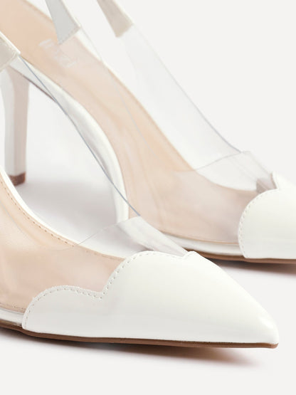Nolita White Perspex Court Heels