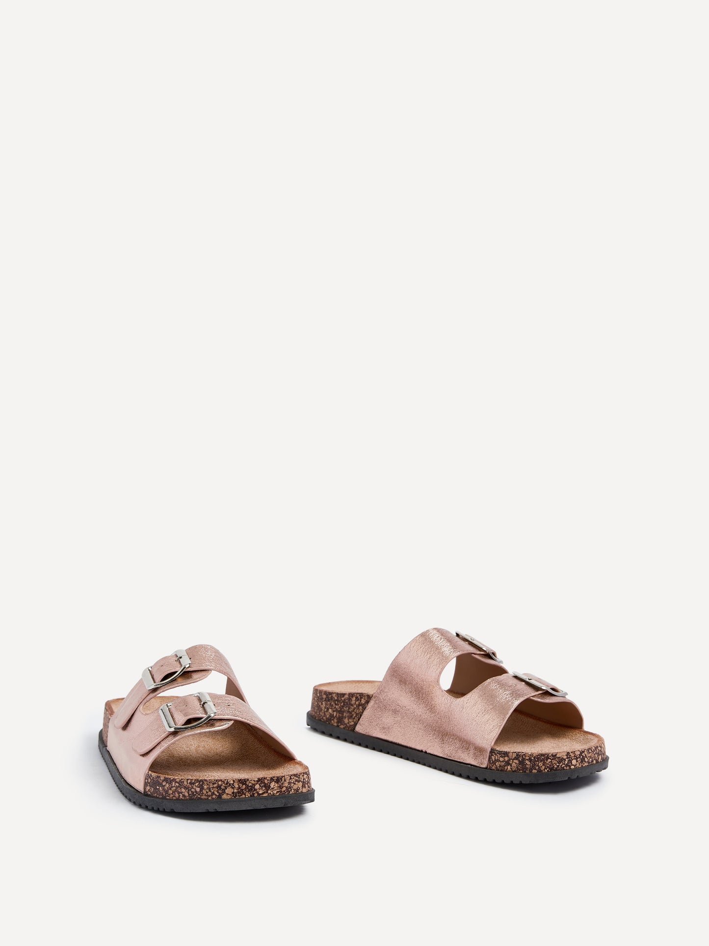 Northcote Rose Gold Double Buckle Sandals