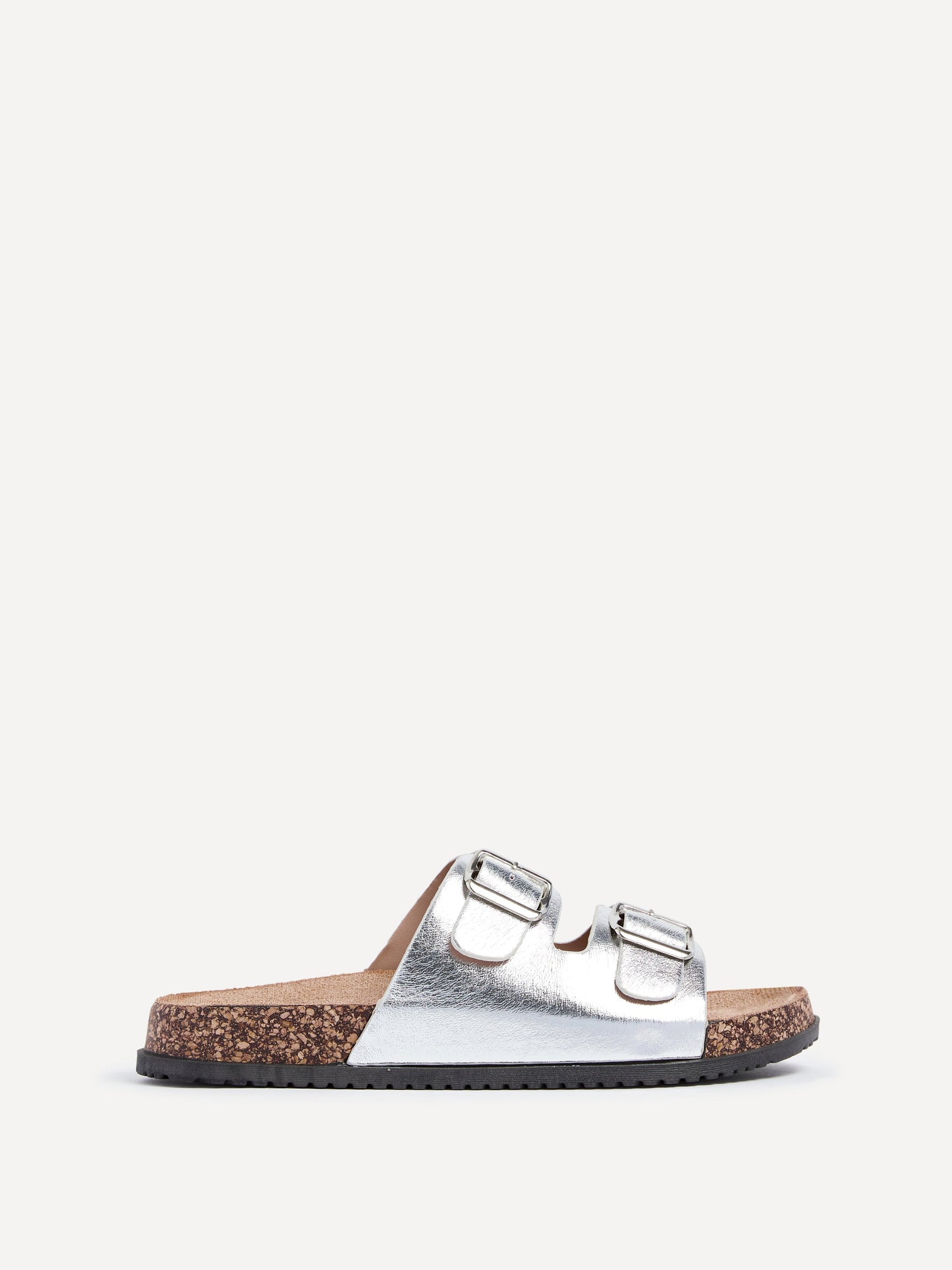 Northcote Silver Double Buckle Sandals