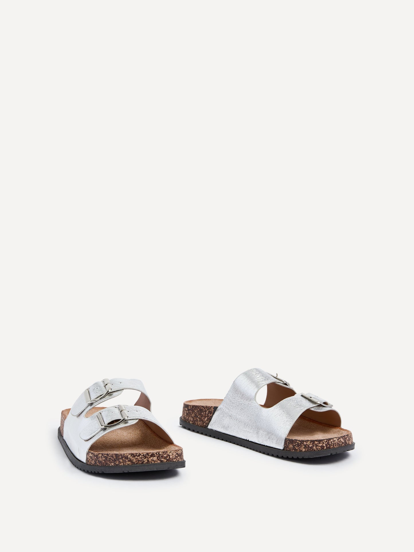 Northcote Silver Double Buckle Sandals