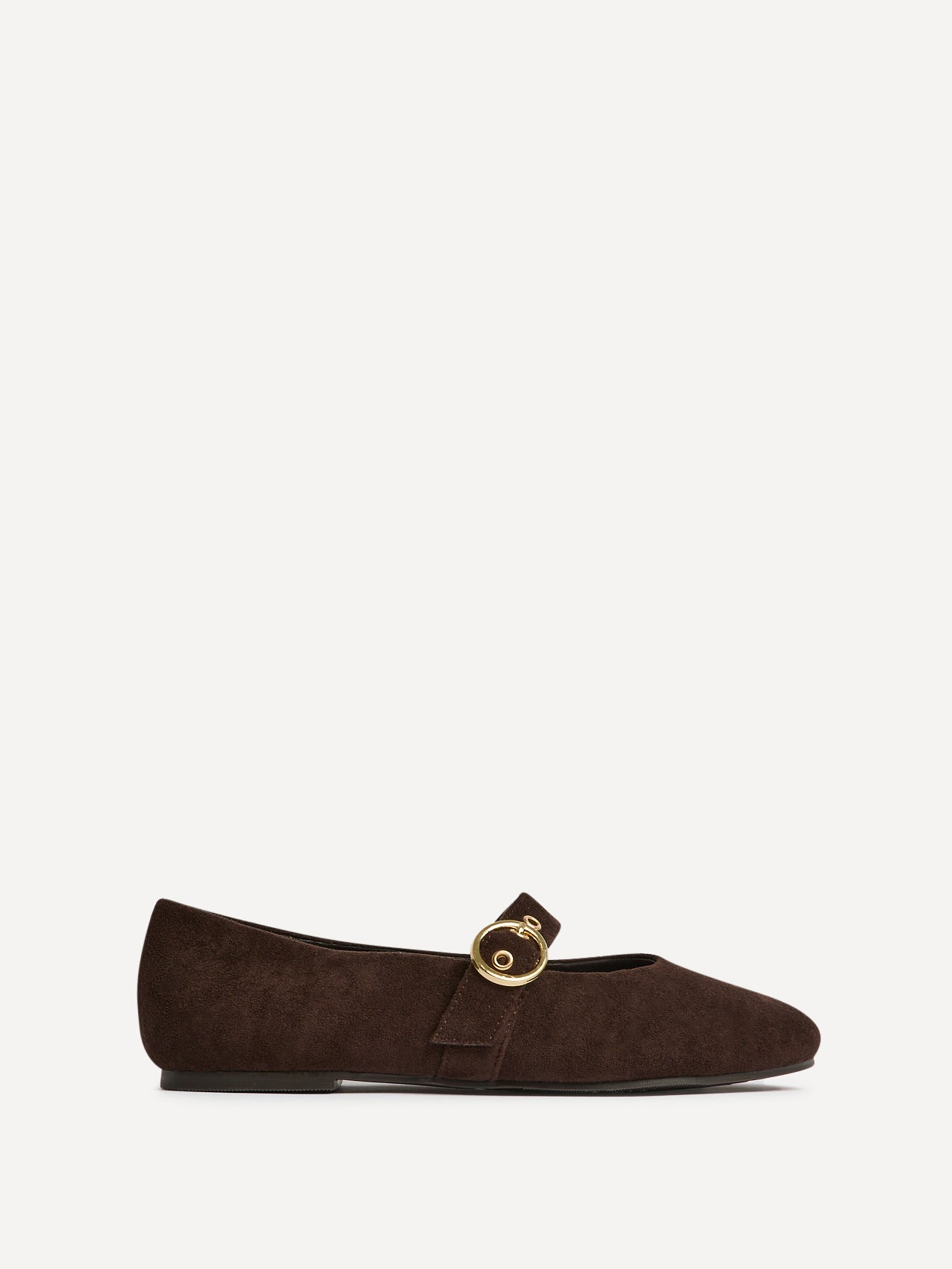 Nova Wide Fit Brown Mary Jane Flats