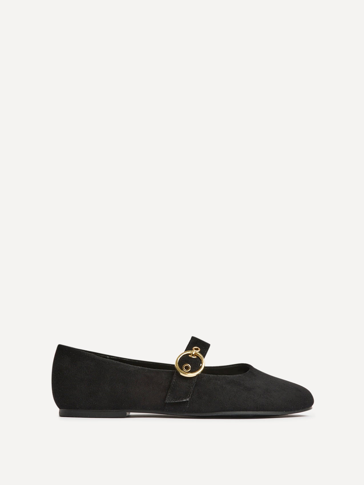 Nova Wide Fit Black Mary Jane Flats