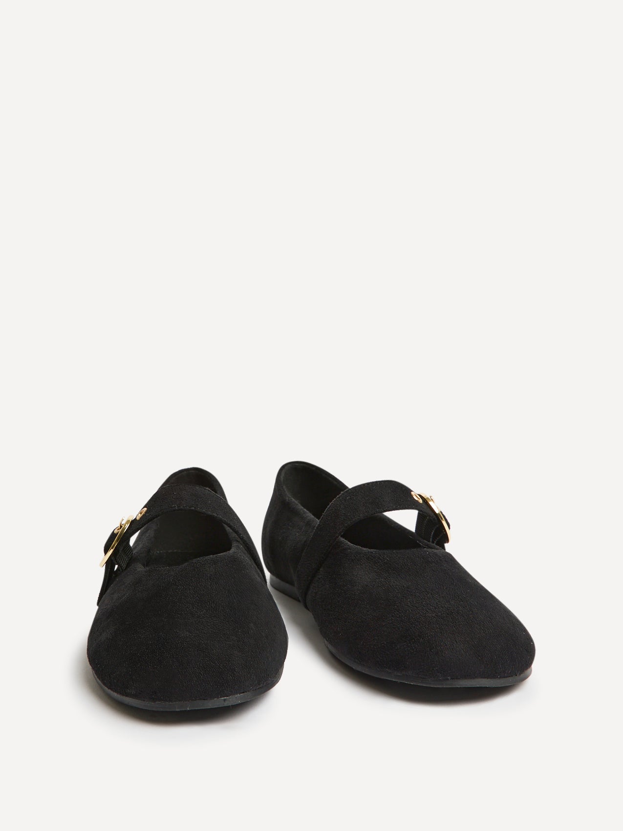 Nova Wide Fit Black Mary Jane Flats
