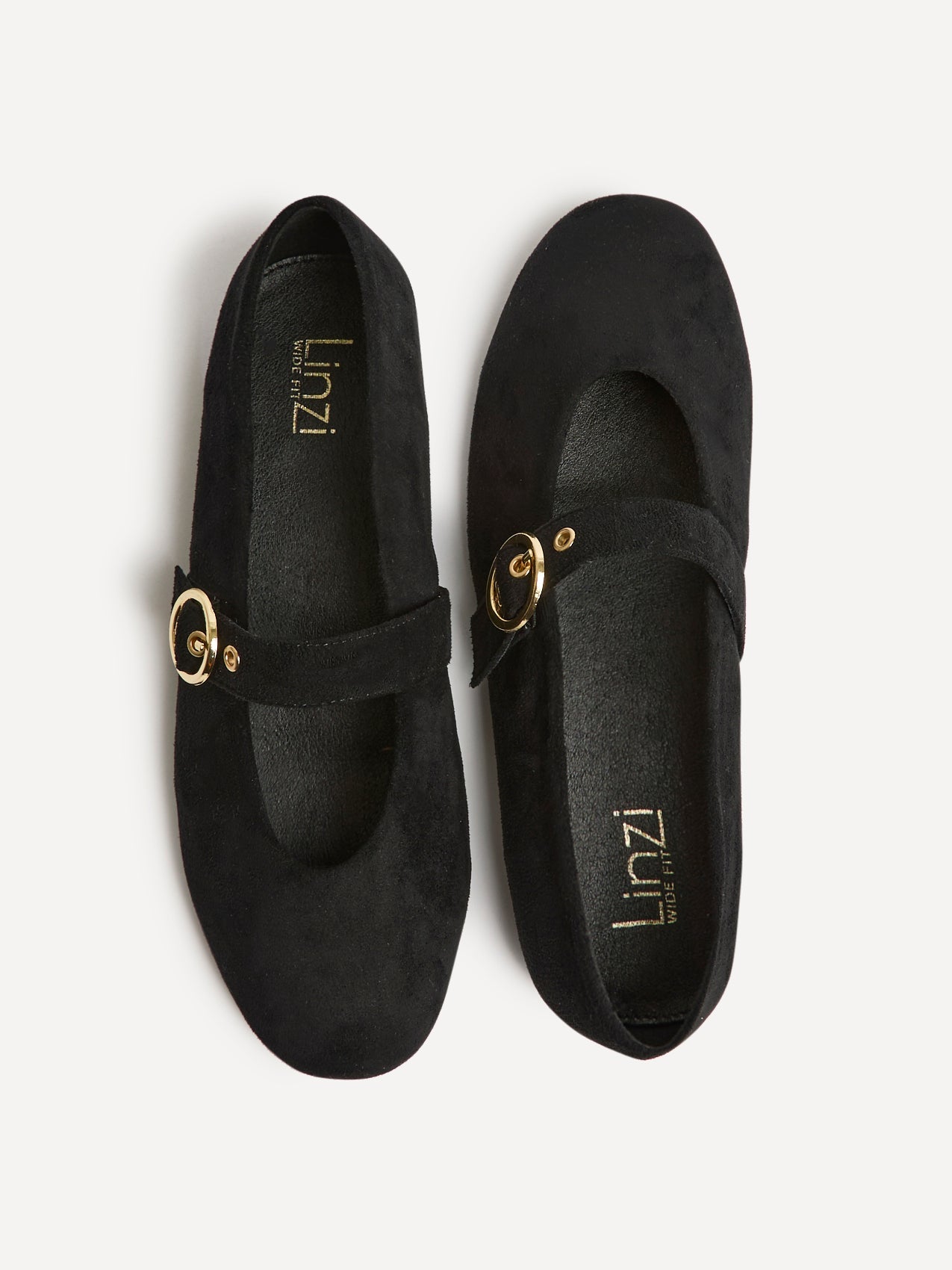 Nova Wide Fit Black Mary Jane Flats