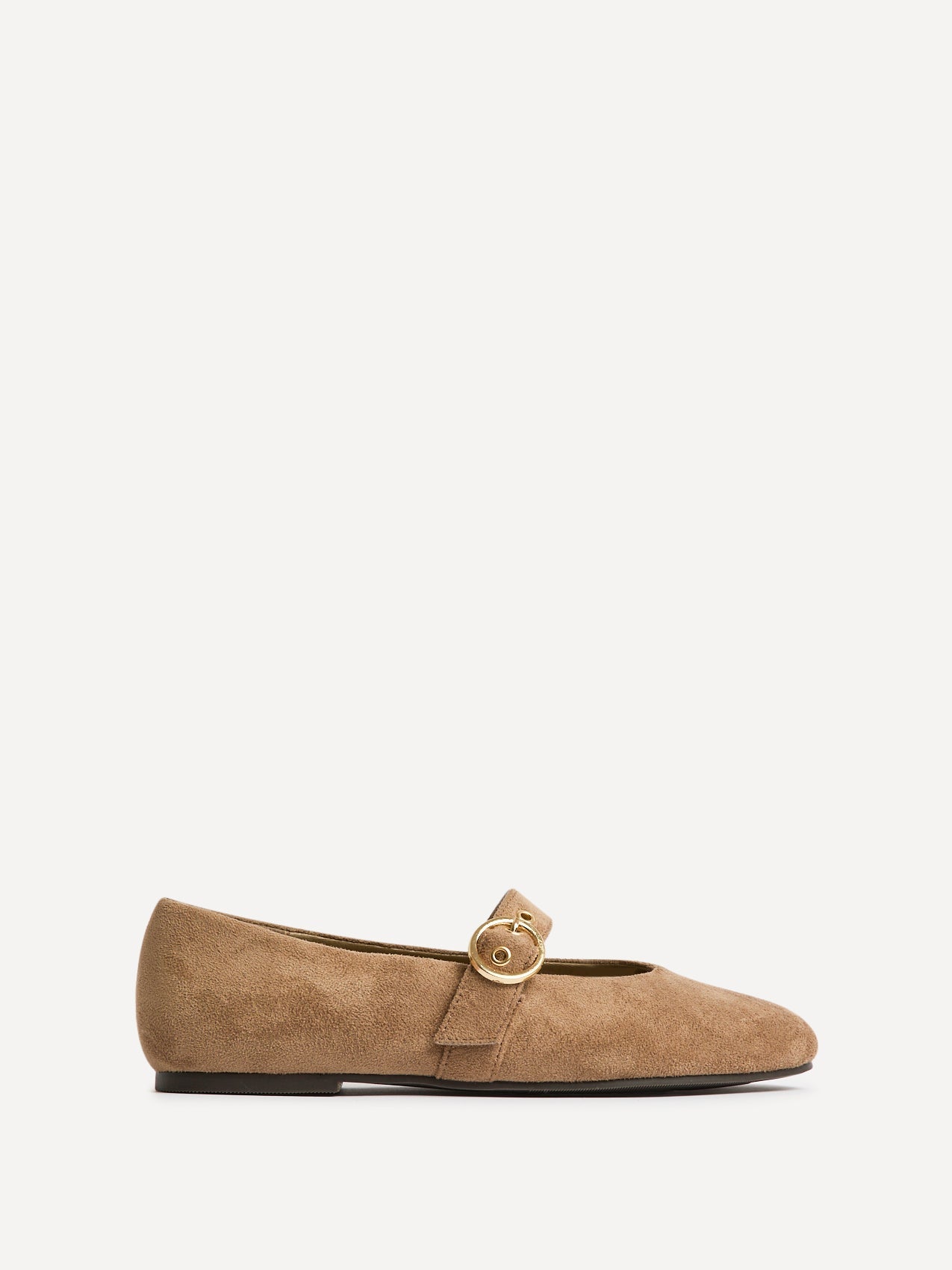 Nova Wide Fit Taupe Mary Jane Flats
